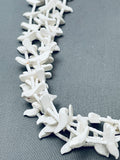 Rare White Dove Vintage Santo Domingo Sterling Silver Heishi Necklace-Nativo Arts