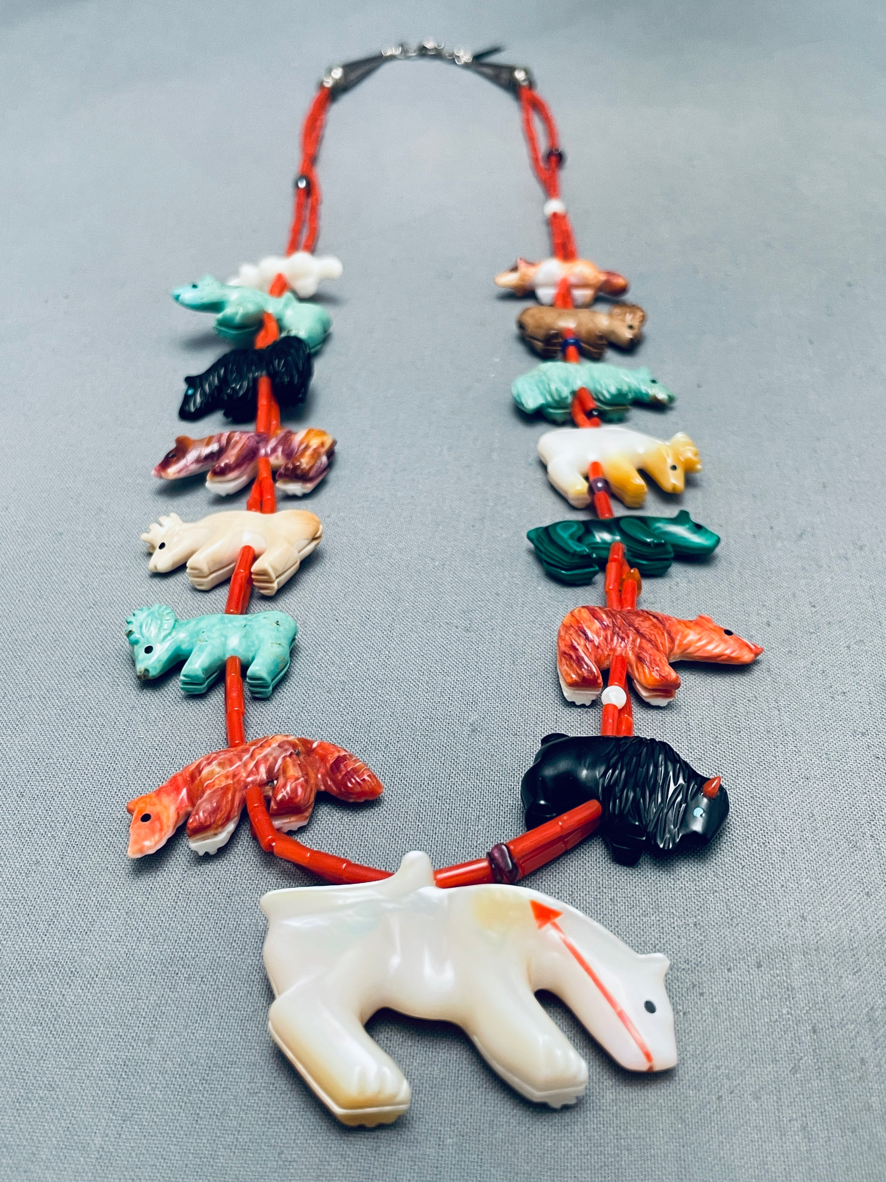 Important Andres Quandelacy Vintage Native American Zuni Fetish