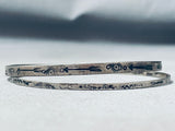 Striking Vintage Native American Navajo Sterling Silver Bracelet