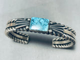 Native American Important Dave Reeves Rare Turquoise Mine Vintage Sterling Silver Bracelet-Nativo Arts
