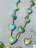 The Best Vintage Native American Navajo Heart Turquoise Sterling Silver Necklace-Nativo Arts