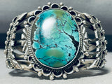 Boyd Astem Vintage Native American Navajo Domed Turquoise Sterling Silver Bracelet-Nativo Arts