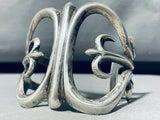 Felix Joe Vintage Native American Navajo Long Sterling Silver Bracelet-Nativo Arts