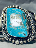 106 Grams Museum Quality Vintage Native American Navajo Turquoise Sterling Silver Bracelet-Nativo Arts