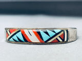 Unforgettable Vintage Blue Gem Turquoise Sterling Silver Signed Bracelet-Nativo Arts