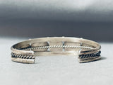 Kathleen Chavez Vintage Native American Navajo Domed Turquoise Sterling Silver Bracelet-Nativo Arts