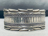 Traditional Heavy 53 Gram Vintage Native American Navajo Sterling Silver Bracelet-Nativo Arts