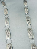 170 Grams Signed Vintage Fascinating Vintage Native American Navajo Sterling Silver Concho Belt-Nativo Arts