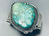 Important Best Vintage Native American Navajo Carico Lake Turquoise Sterling Silver Bracelet-Nativo Arts