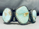 Apache Canyon Turquoise!! 123 Grams Vintage Native American Navajo Sterling Silver Bracelet-Nativo Arts