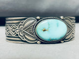 Stamp Work Ultra Master! Vintage Native American Navajo Turquoise Sterling Silver Bracelet-Nativo Arts