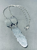 Beautiful Native American Navajo Bisbee Turquoise Sterling Silver Necklace-Nativo Arts