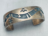 Important Artist Vintage Native American Hopi Sterling Silver Bracelet Old-Nativo Arts