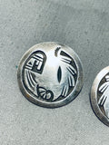 Outstanding Vintage Native American Navajo Sterling Silver Earrings-Nativo Arts