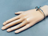 Turquoise Cross Vintage Native American Navajo Sterling Silver Bracelet Cuff-Nativo Arts