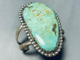 90 Grams Towering Vintage Native American Navajo Green Turquoise Sterling Silver Bracelet-Nativo Arts