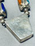 One Of The Finest Vintage Native American Navajo Turquoise Shell Sterling Silver Necklace-Nativo Arts