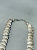 Fabulous Vintage Native American Navajo Handcarved Sterling Silver Pillows Necklace-Nativo Arts