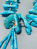 212 Gram Vintage Navajo Turquoise Nugget Heishi Necklace-Nativo Arts
