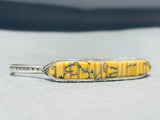 Marvelous Vintage Native American Navajo Honeybee Jasper Sterling Silver Bracelet Signed-Nativo Arts