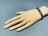 Early 1900's Vintage Native American Zuni Turquoise Sterling Silver Bracelet Old-Nativo Arts