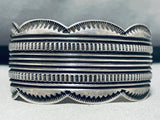 Newsworthy Vintage Native American Navajo Sterling Silver Bracelet Signed By Sunshine Reeves-Nativo Arts
