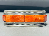 Important Vintage Santo Domingo Tony Aguilar Sterling Silver Inlay Bracelet-Nativo Arts