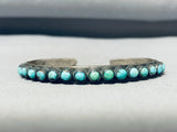Elegant Vintage Native American Navajo Blue Green Turquoise Sterling Silver Bracelet-Nativo Arts
