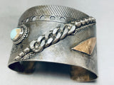 One Of The Most Unique Vintage Native American Navajo Turquoise Sterling Silver Bracelet-Nativo Arts