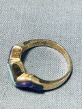 Solid 14k Gold Vintage Native American Navajo Opal Sugulite Ring-Nativo Arts