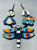 Gasp!! Santo Domingo Inlay Bug Turquoise Sterling Silver Necklace-Nativo Arts