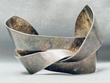 Huge Hand Woven Vintage Southwest Sterling Silver Bracelet-Nativo Arts