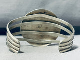 One Of The Most Detailed Basket Vintage Native American Navajo Sterling Silver Bracelet-Nativo Arts