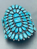 Huge Vintage Native American Zuni Judy Wallace Turquoise Sterling Silver Bracelet-Nativo Arts