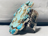 236 Grams!!!!! Native American Navajo Turquoise Sterling Silver Bracelet-Nativo Arts