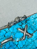 One Of The Best Vintage Native American Navajo Morenci Turquoise Sterling Silver Buckle Old-Nativo Arts