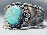 One Of The Best Vintage Navajo Carico Lake Turquoise Sterling Silver Bracelet-Nativo Arts