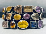 The Best Amethyst Citrine Vintage Native American Navajo Sterling Silver Bracelet-Nativo Arts