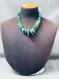 Chunky Dunky Vintage Native American Navajo Royston Turquoise Sterling Silver Necklace