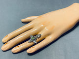 One Of The Most Unique Vintage Native American Navajo Peridot Sterling Silver Ring-Nativo Arts