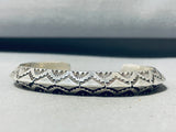 Unbelievable Native American Navajo Sterling Silver Signed Bracelet-Nativo Arts