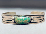 Superior Vintage Native American Navajo Royston Turquoise Sterling Silver Bracelet-Nativo Arts