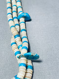 Important Very Old Vintage Santo Domingo Turquoise Heishi Necklace-Nativo Arts