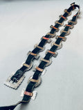 Hand Tooled Vintage Native American Navajo Sterling Silver Concho Belt Old-Nativo Arts