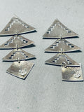 Special Vintage Native American Navajo Sterling Silver Earrings-Nativo Arts