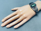 Early Century Vintage Native American Navajo Cairo Lake Turquoise Sterling Silver Bracelet-Nativo Arts