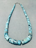 Native American Graduating Heishi Vintage Santo Domingo Turquoise Sterling Silver Necklace-Nativo Arts