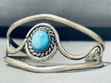 Native American Fabulous Vintage Santo Domingo Red Mountain Turquoise Sterling Silver Bracelet-Nativo Arts