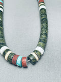 Rare Early Vintage Santo Domingo Serpentine Sterling Silver Necklace-Nativo Arts