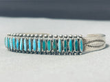 Precious Vintage Native American Zuni Blue Gem And Cerrillos Turquoise Sterling Silver Bracelet-Nativo Arts